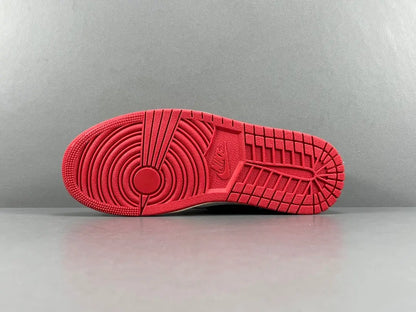 Air Jordan 1 Low OG Trophy Room side view white red leather sneaker