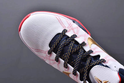 Nike Kobe 7 Gold Medal basketball shoes black with gold metallic accents
