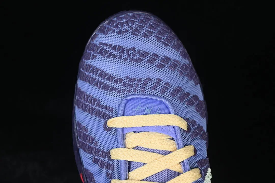 nike ja 3 x channel 12 basketball shoes side view with bold broadcast inspired colorway