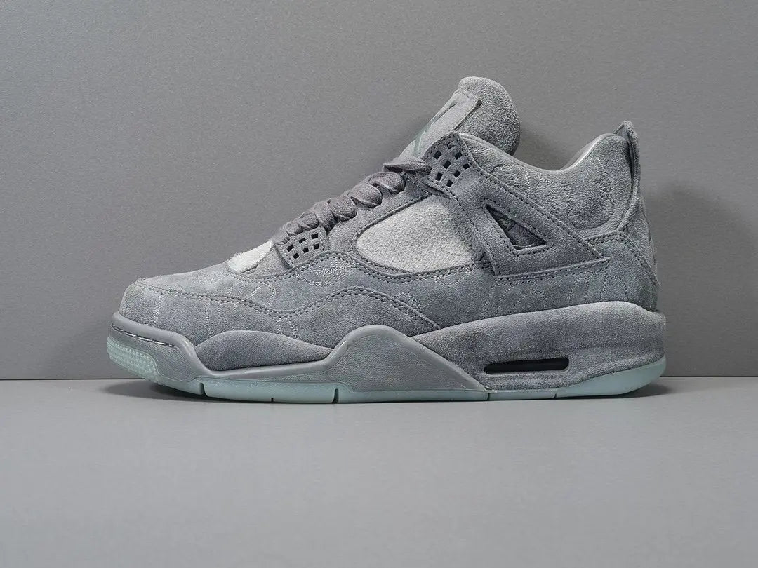 Gray sneaker on a gray background