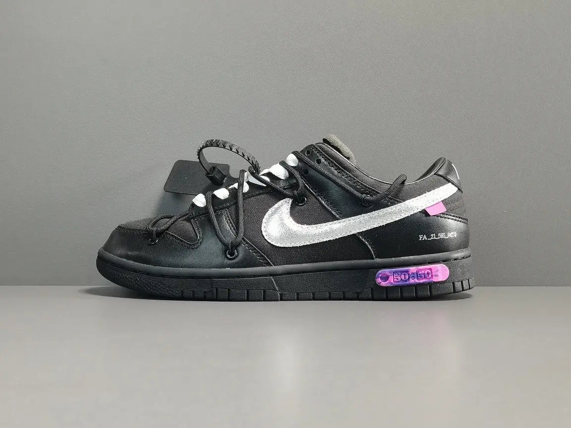 Nike Dunk Low Off-White Lot 50 collaboration premium leather sneakers