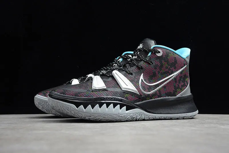 Nike Kyrie 7 x Pixel Camo basketball shoes – low-top sneakers with pixel camouflage design, Zoom Air cushioning, and court performance
