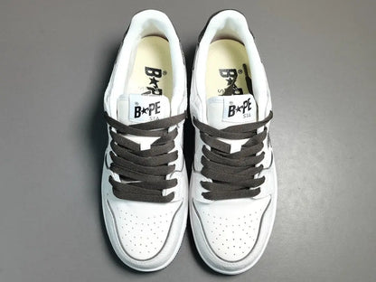 BAPE SK8 STA sneakers white silver streetwear premium casual stylish shoes