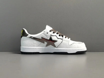 BAPE SK8 STA sneakers white silver streetwear premium casual stylish shoes