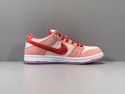 Nike SB Dunk Low Strangelove Skateboards pink velvet sneaker with heart embroidery limited edition Valentine’s Day collaboration