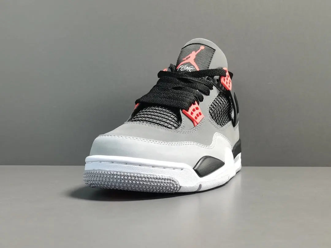 Air Jordan 4 Infrared sneakers black grey red accents iconic retro design
