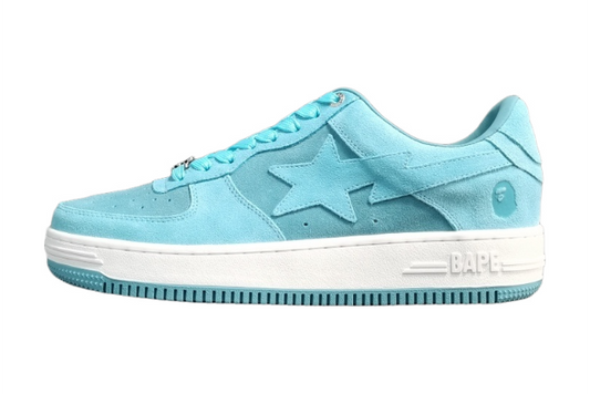 BAPE STA LOW sneakers blue suede streetwear casual premium stylish shoes