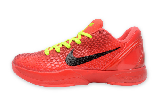 Nike Kobe 6 Protro Reverse Grinch basketball shoes green and black festive design
