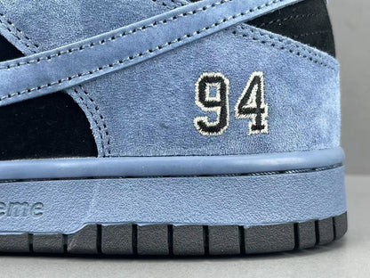 Nike SB Dunk Supreme 94 Ocean Fog low top sneaker side view grey white