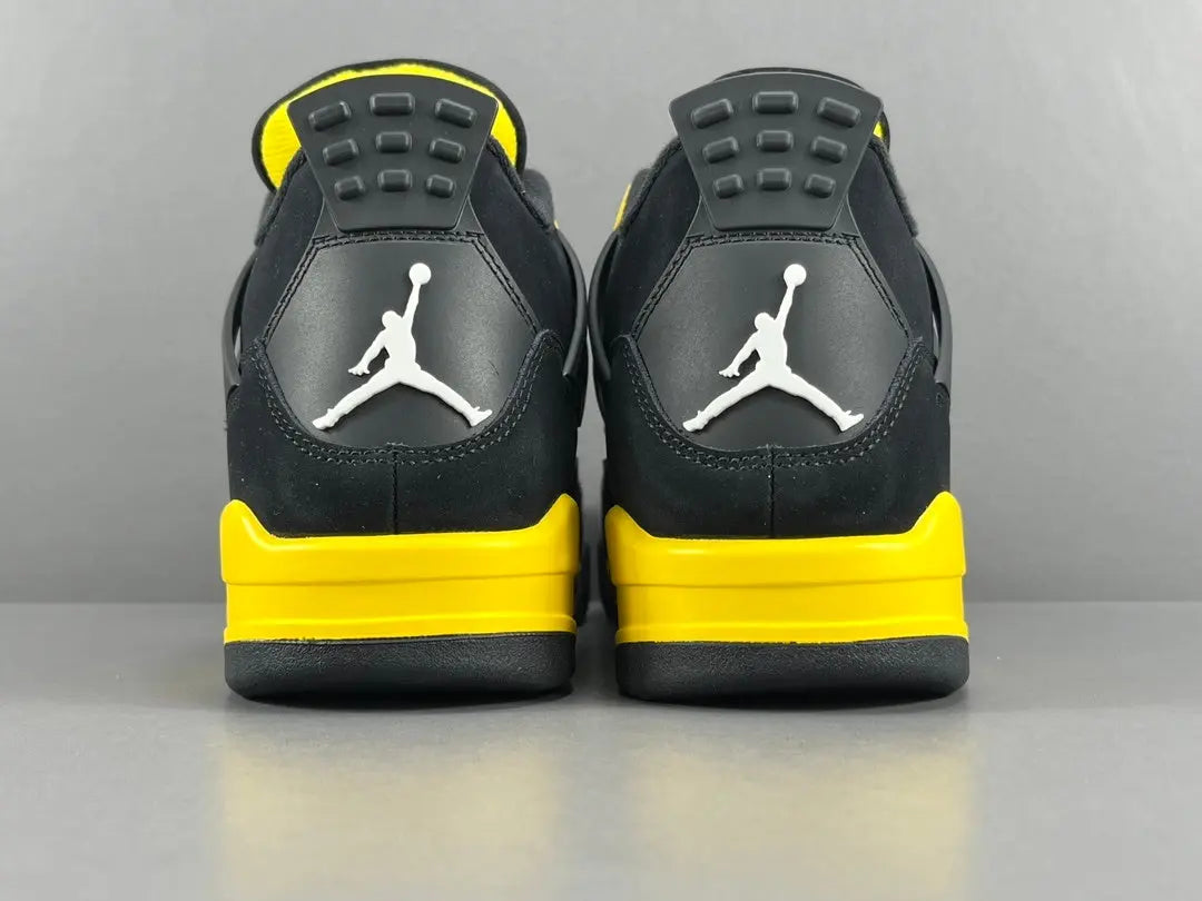 Jordan 4 Thunder black yellow premium limited edition retro basketball sneakers men’s
