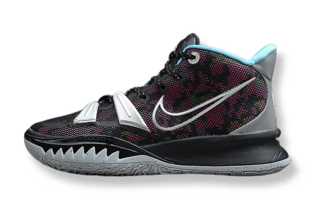 Nike Kyrie 7 x Pixel Camo basketball shoes – low-top sneakers with pixel camouflage design, Zoom Air cushioning, and court performance