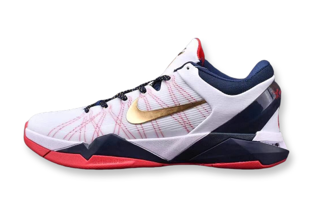 Nike Kobe 7 Gold Medal basketball shoes black with gold metallic accents
