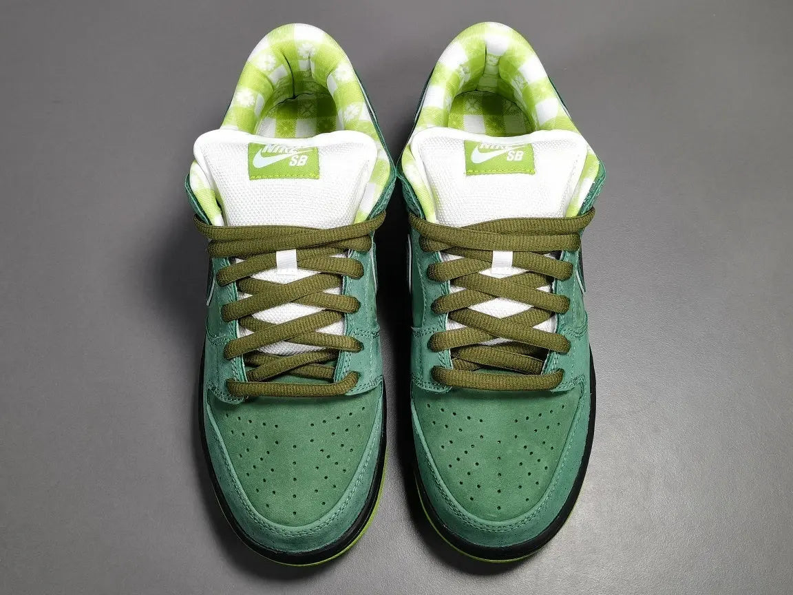 Nike SB Dunk x Concepts Green Lobster sneaker with green tones details