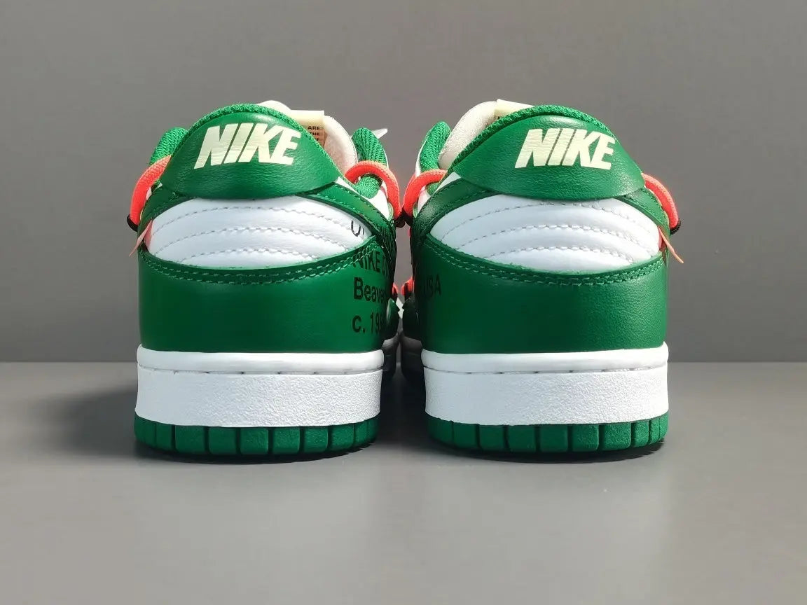 Nike Dunk x Off-White Pine Green limited edition collaboration sneakers streetwear iconic
