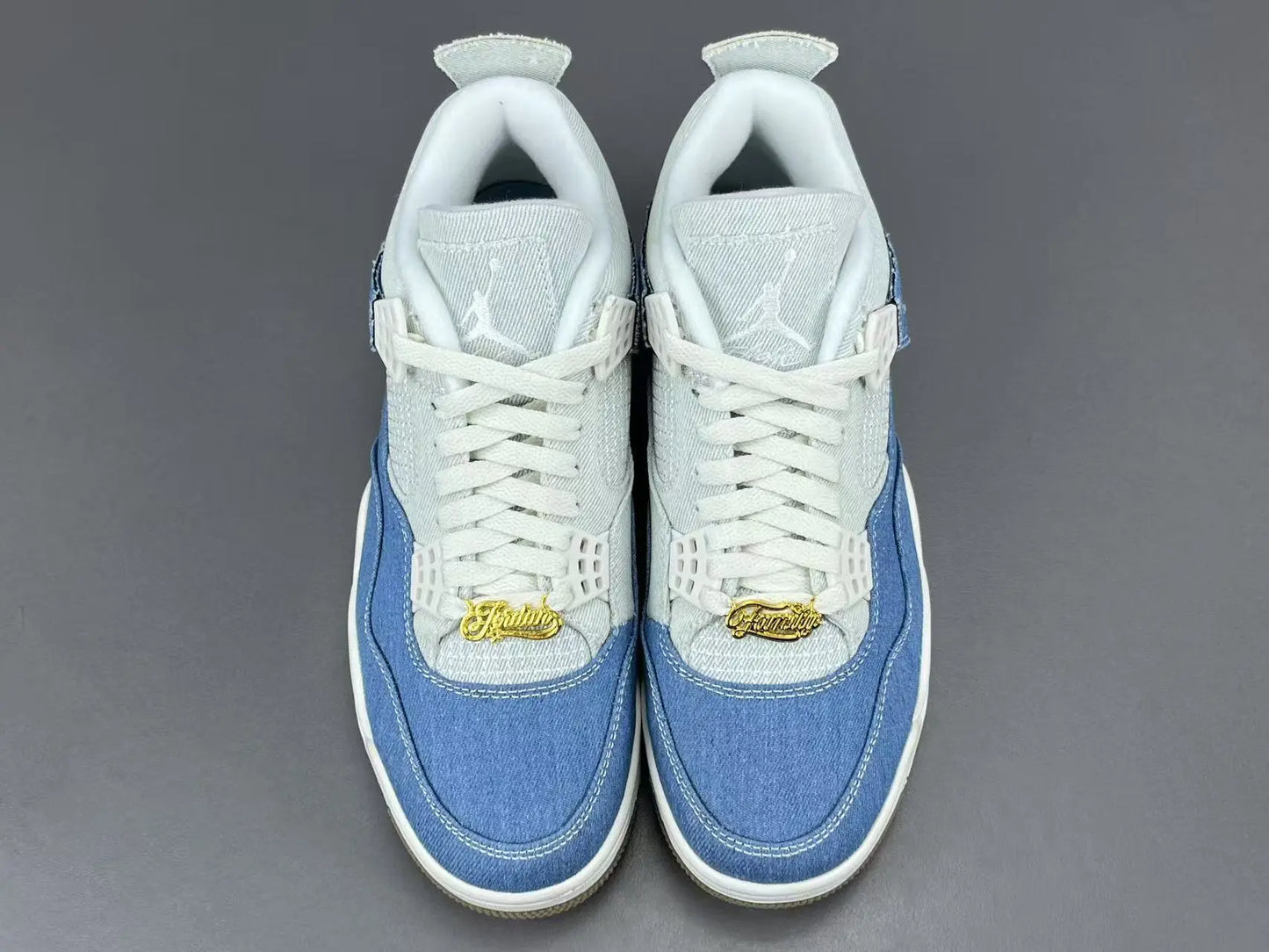 Air Jordan 4 Denim Worn Blue blue white grey sneakers premium men's shoes
