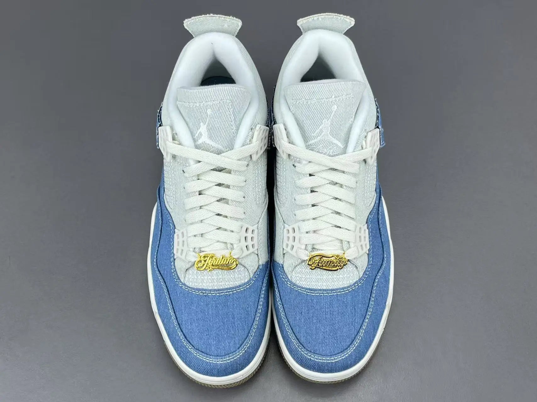 Air Jordan 4 Denim Worn Blue blue white grey sneakers premium men's shoes
