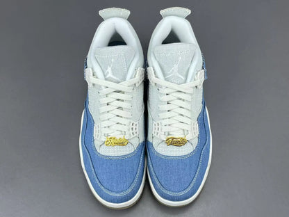 Air Jordan 4 Denim Worn Blue blue white grey sneakers premium men's shoes
