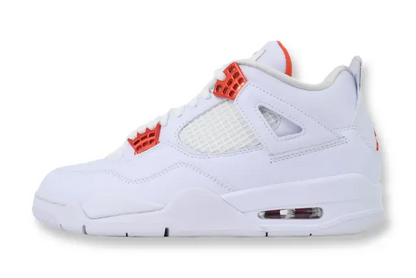 Jordan 4 Metallic Orange orange white leather retro sneakers unisex premium
