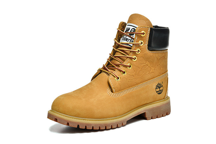 Timberland 6 inch BAPE UNDEFEATED collaboration leather boot limited edition street style
