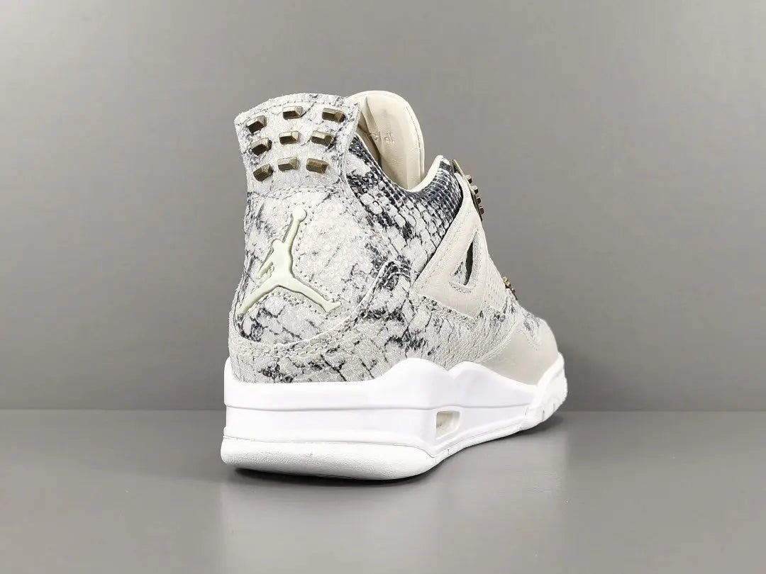 Air Jordan 4 Snakeskin sneakers side view luxury textured retro basketball shoes