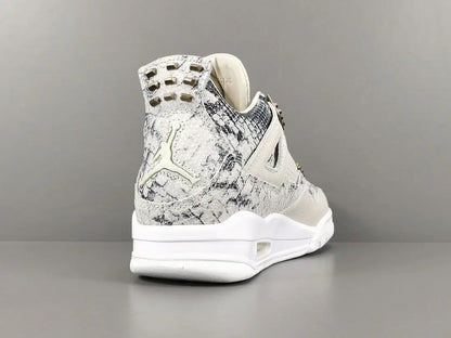 Air Jordan 4 Snakeskin sneakers side view luxury textured retro basketball shoes