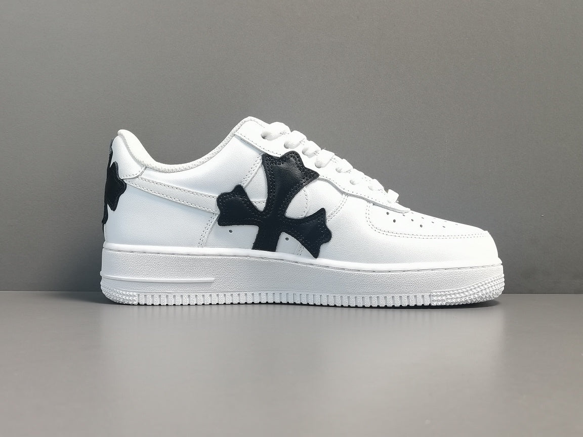 Nike Air Force 1 collaboration with Chrome Hearts featuring luxury leather accents