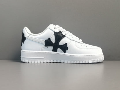 Nike Air Force 1 collaboration with Chrome Hearts featuring luxury leather accents