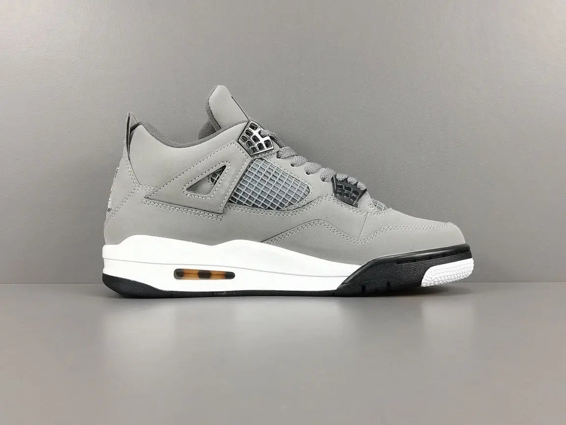 Jordan 4 Cool Grey grey white leather retro sneakers unisex premium
