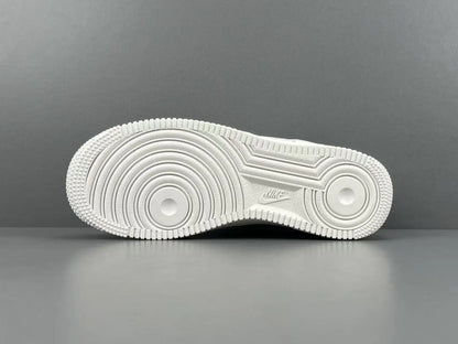 Nike Air Force 1 Pegasus Pack Phantom side view all-white leather sneaker