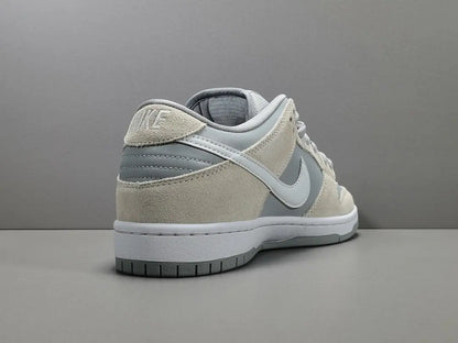 Nike SB Dunk Low Summit White Wolf Grey sneaker premium leather suede limited edition skate shoe