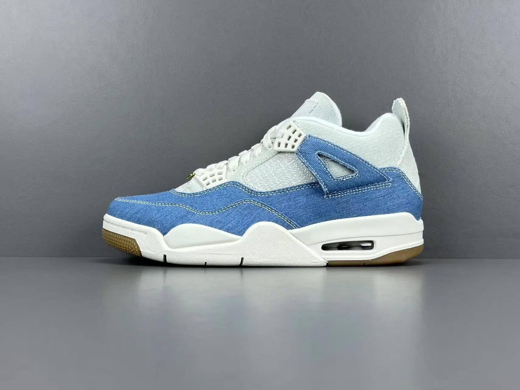 Air Jordan 4 Denim Worn Blue blue white grey sneakers premium men's shoes
