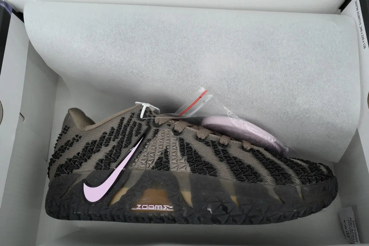 nike ja 3 x showstopper basketball shoes side view with bold vibrant colorway