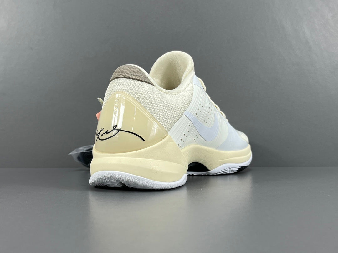 Nike Kobe 5 x Off-White collaborative basketball shoes with deconstructed design details
