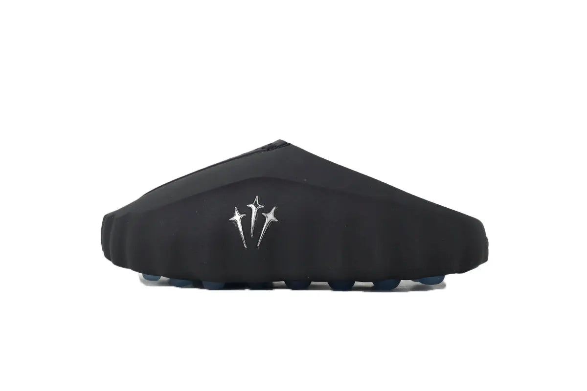 Nike Mind 001 NOCTA Slide Black Concept side profile Drake Nike collab all-black recovery sandal