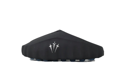 Nike Mind 001 NOCTA Slide Black Concept side profile Drake Nike collab all-black recovery sandal