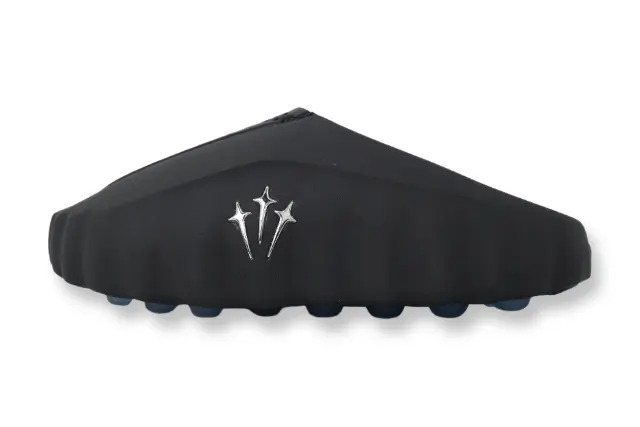 Nike Mind 001 NOCTA Slide Black Concept side profile Drake Nike collab all-black recovery sandal