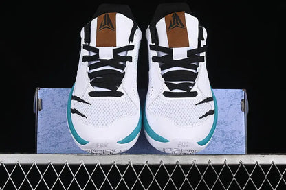 nike ja 1 x reverse scratch basketball shoes side view with bold inverted scratch colorway