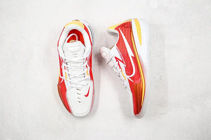 Nike University Red White Yellow basketball shoes