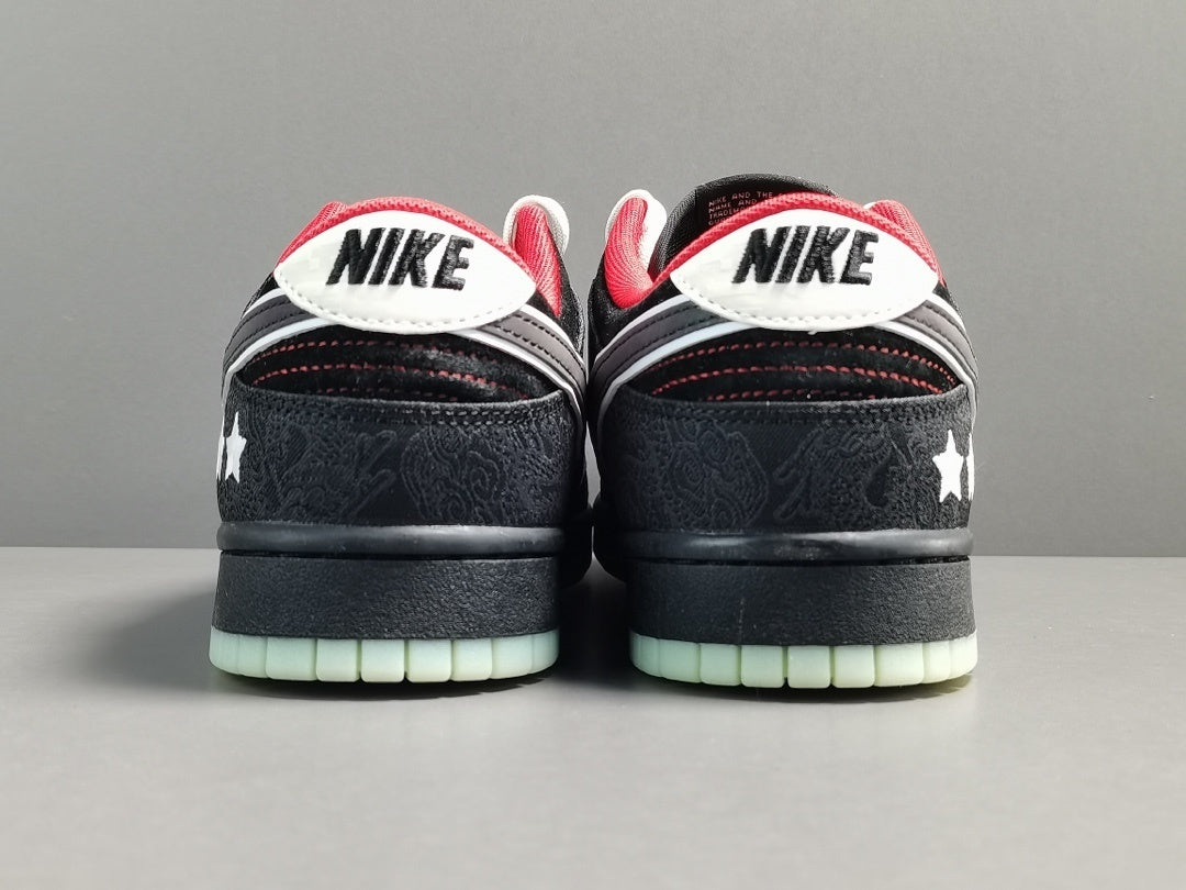 Nike Dunk Low x League of Legends sneaker with colorful character-inspired graphics and bold details
