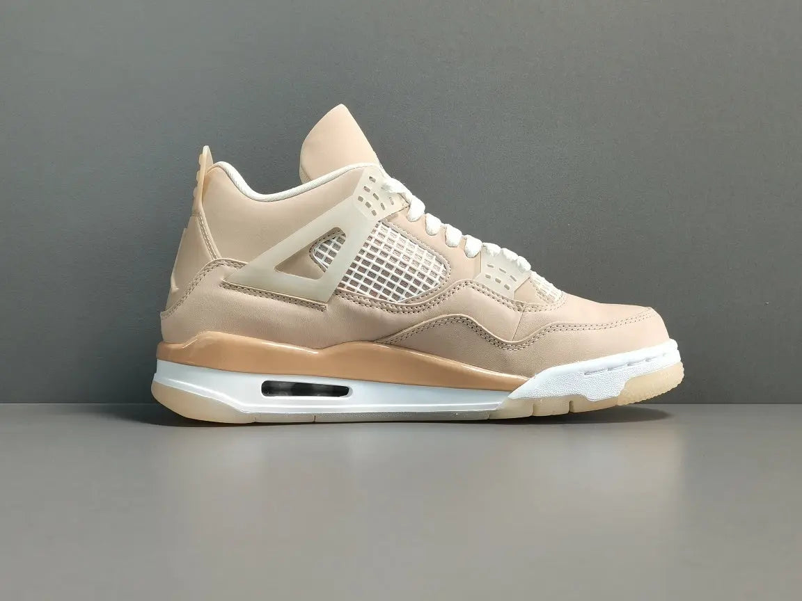 Air Jordan 4 Retro Shimmer white silver sneakers premium women's shoes
