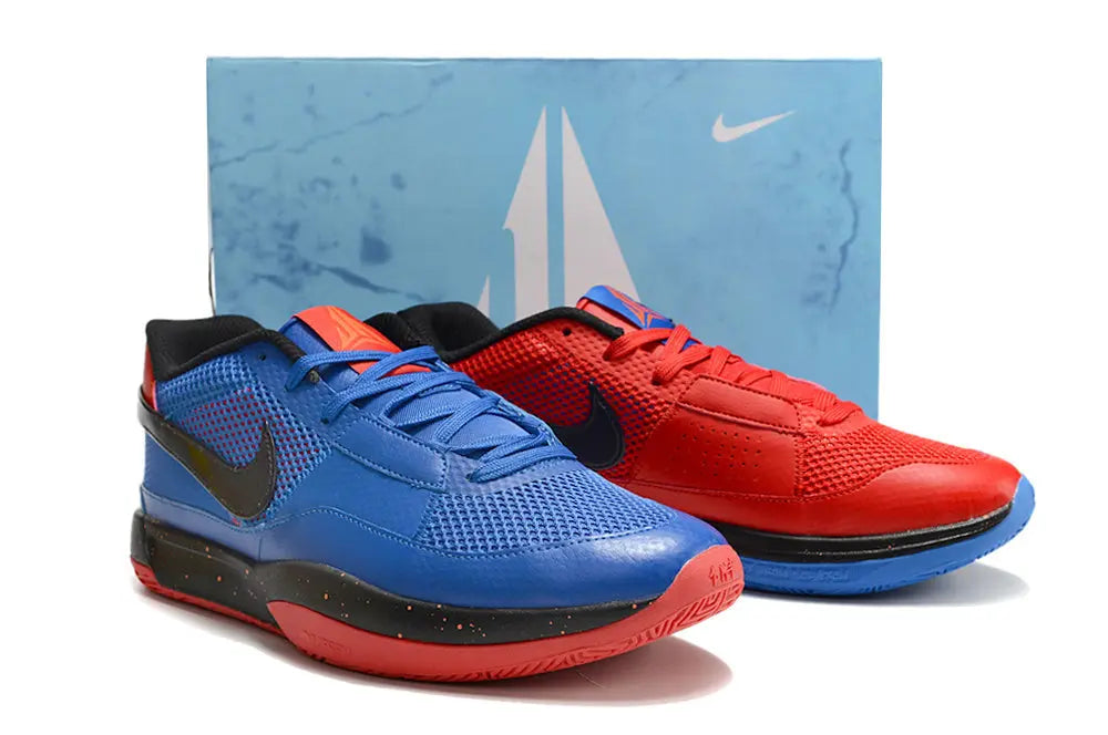 nike ja 1 x hunger basketball shoes side view with bold colorway and premium performance