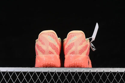 nike ja 3 x daybreak basketball shoes side view with clean sunrise inspired colorway