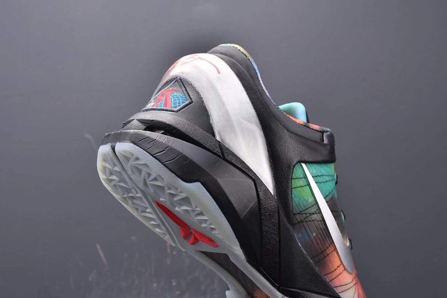 Nike Kobe 7 Galaxy AS basketball shoes black with cosmic starry design
