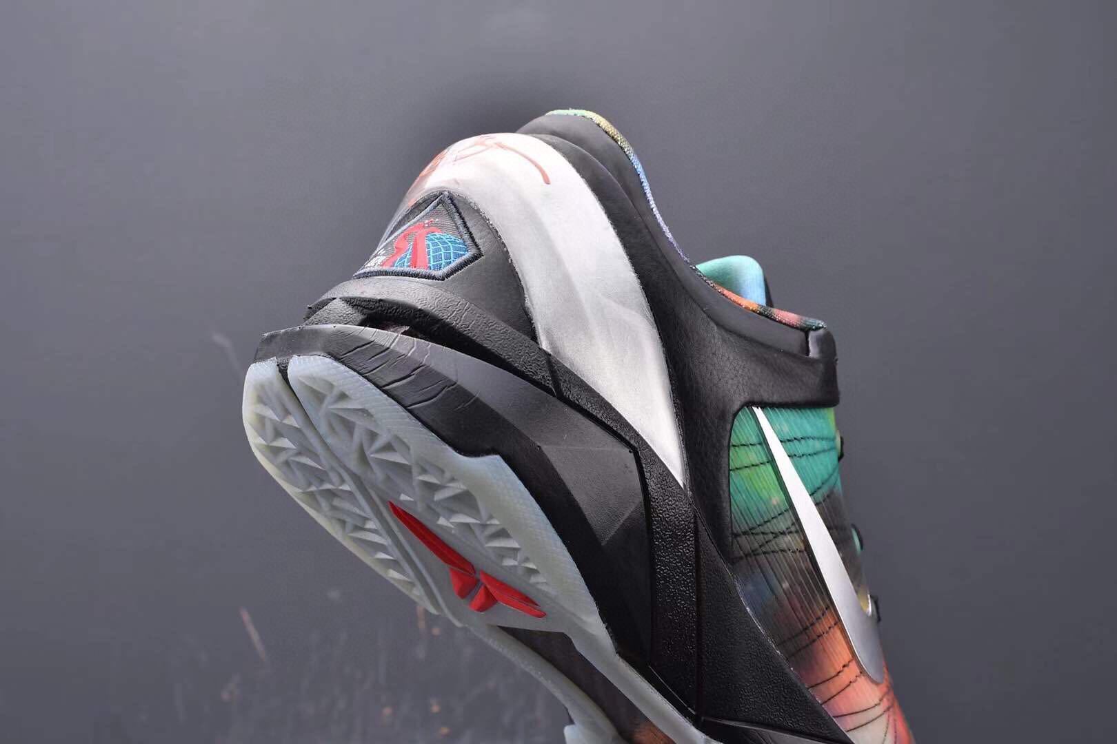 Nike Kobe 7 Galaxy AS basketball shoes black with cosmic starry design
