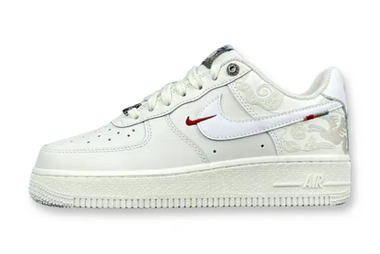 Nike Air Force 1 Pegasus Pack Phantom side view all-white leather sneaker