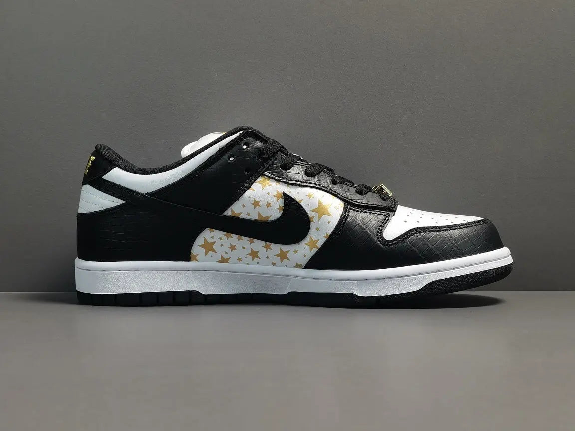 Nike SB Dunk x Supreme Stars Black sneakers limited edition streetwear collaboration
