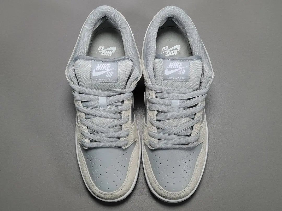 Nike SB Dunk Low Summit White Wolf Grey sneaker premium leather suede limited edition skate shoe
