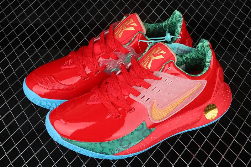 Nike Kyrie 2 Low x SpongeBob Mr Krabs basketball shoes – red and gold sneakers with bold design and performance traction