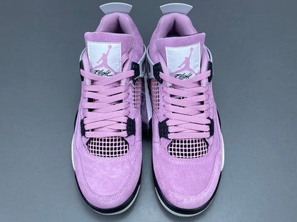 Air Jordan 4 Orchid sneakers side view pastel pink retro basketball shoes iconic style
