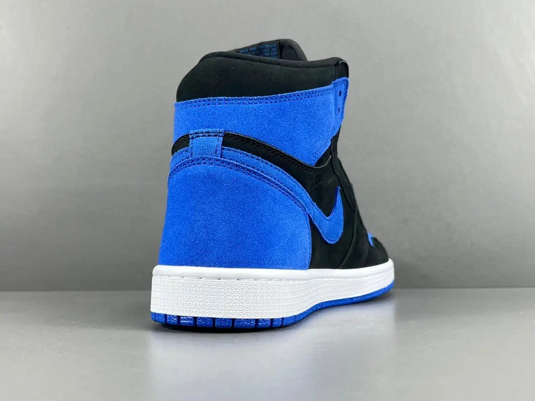 Air Jordan 1 High OG Royal Reimagined side view blue white leather sneaker